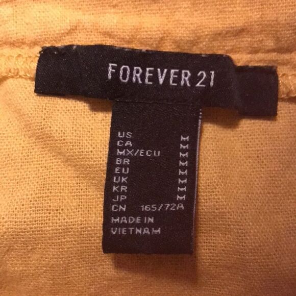 Forever 21 Button Down Yellow Skirt everyday classic - Picture 3 of 6